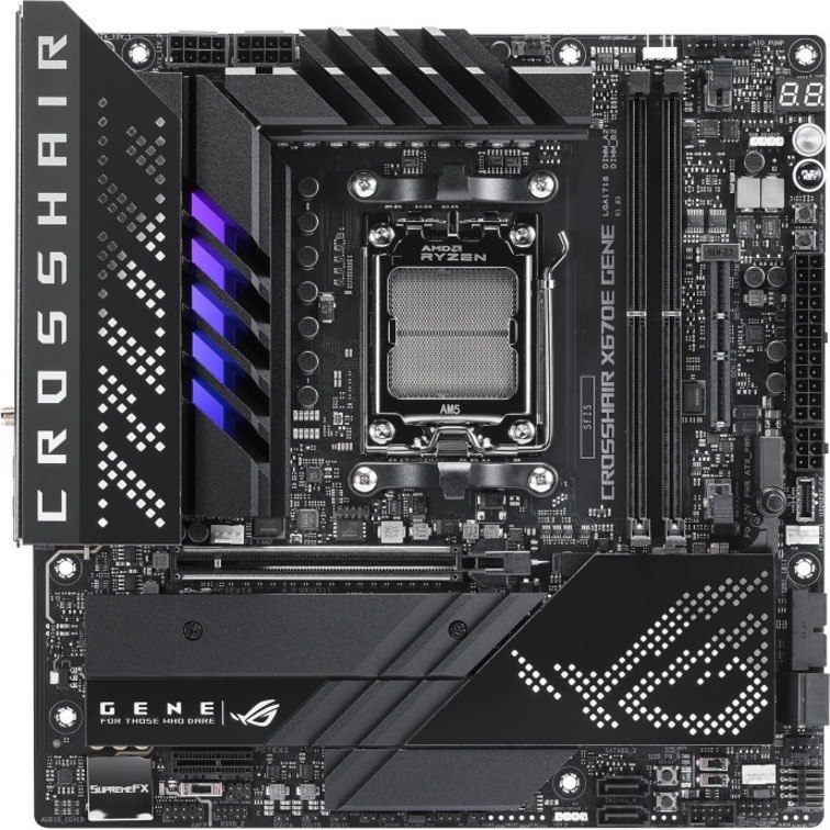 Asus ROG Crosshair X670E GENE Gaming Desktop Motherboard - AMD X670 Chipset - Socket AM5 - Micro ATX