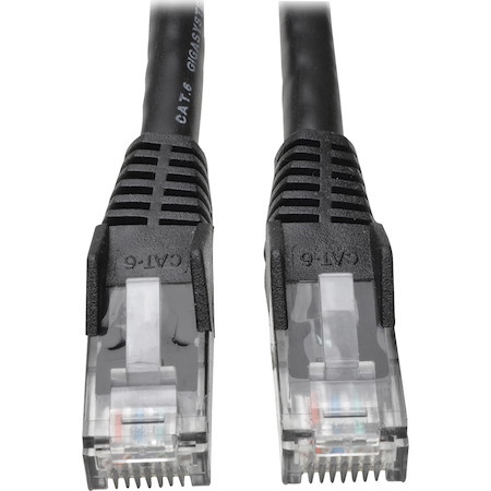 Eaton Tripp Lite Series Cat6 Gigabit Snagless Molded (UTP) Ethernet Cable (RJ45 M/M), PoE, Black, 7 ft. (2.13 m)