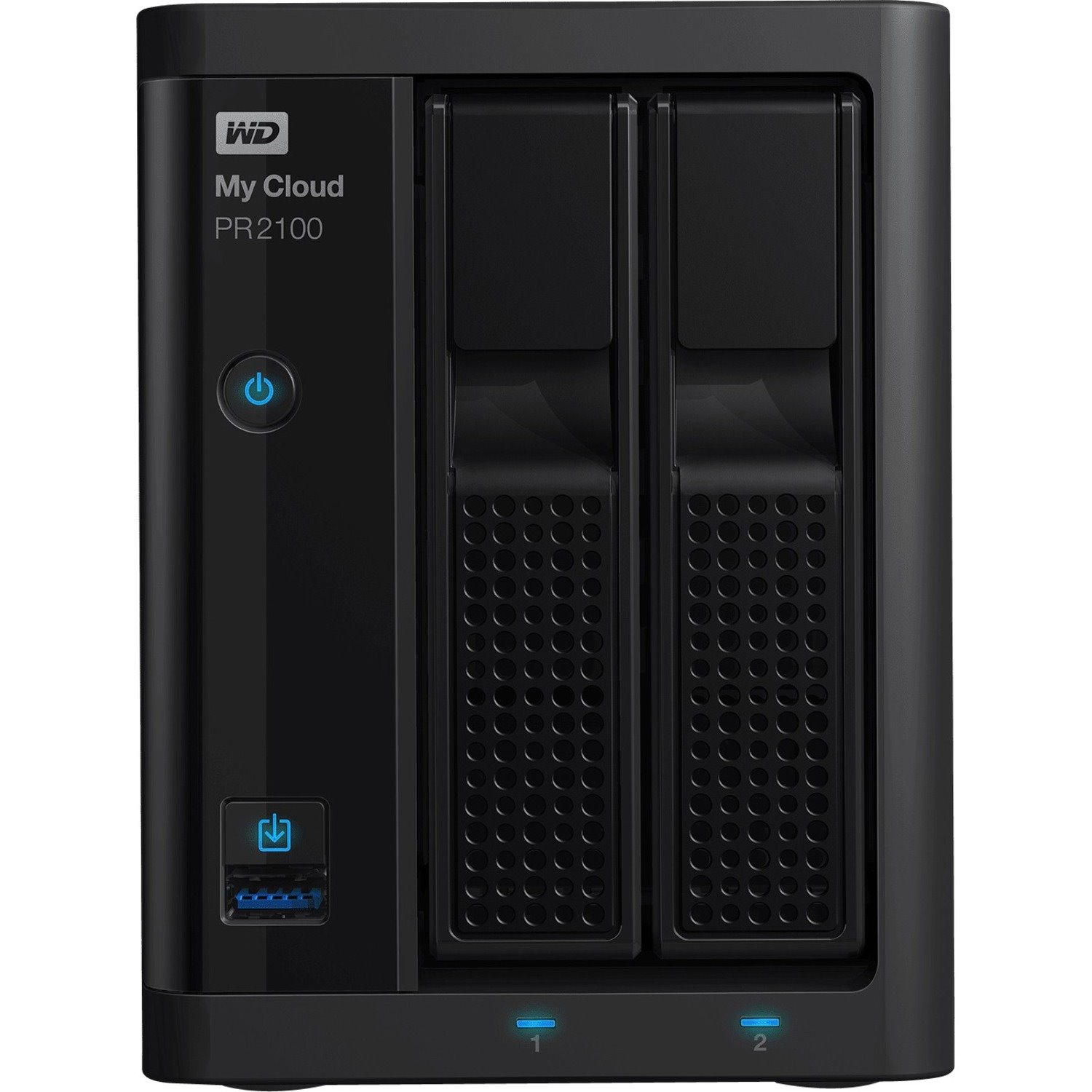 WD My Cloud Pro PR2100 2 x Total Bays NAS Storage System - 8 TB HDD - Intel Pentium N3710 Quad-core (4 Core) 1.60 GHz - 4 GB RAM - DDR3L SDRAM Desktop