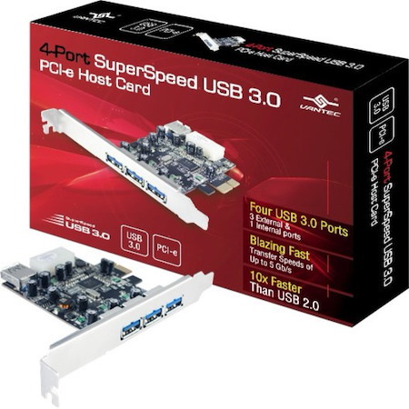 Vantec 4-Port SuperSpeed USB 3.0 PCIe Host Card