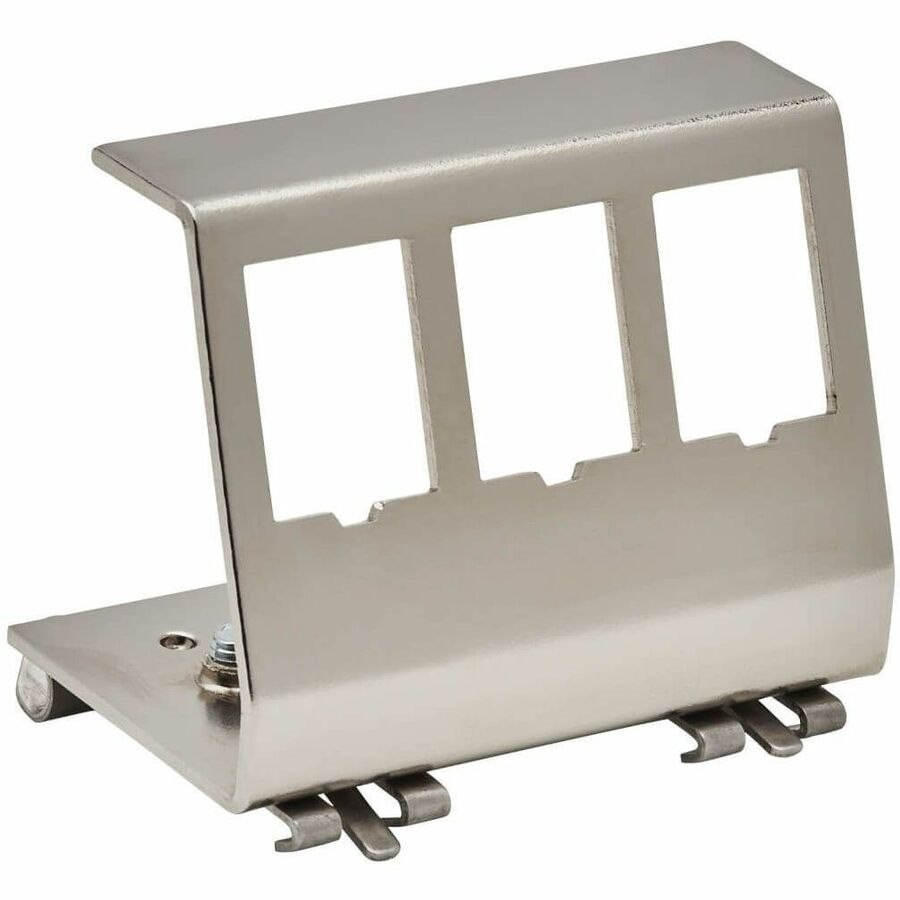 Eaton Tripp Lite Series 3-Port Metal DIN-Rail Mounting Module for Snap-In Keystone Jacks and Couplers, Silver, TAA