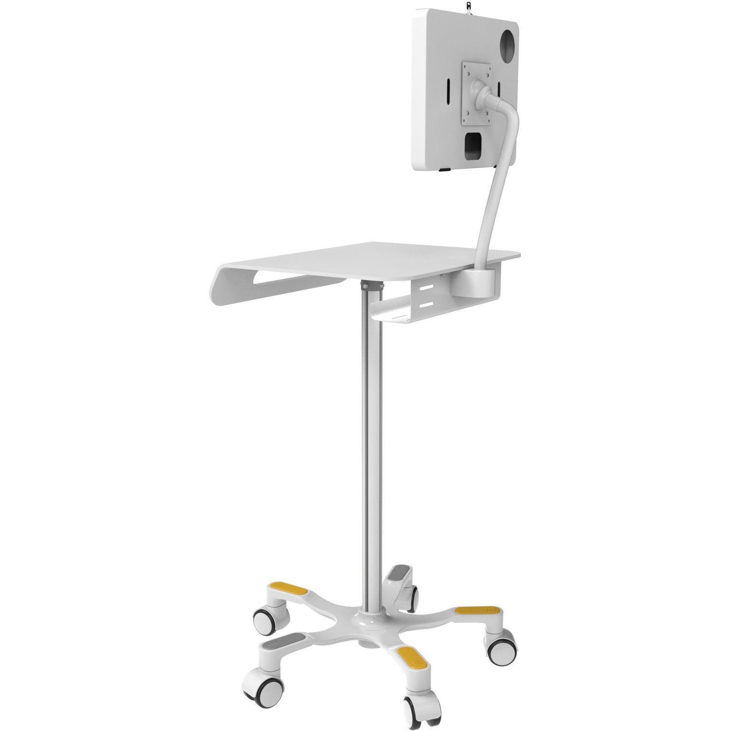 CTA Digital Medical Grade Anti-Microbial VESA Floor Stand with Universal Security Enclosure