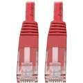 Eaton Tripp Lite Series Cat6 Gigabit Molded (UTP) Ethernet Cable (RJ45 M/M), PoE, Red, 100 ft. (30.5 m)