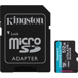 Kingston Canvas Go! Plus SDCG3 512 GB Class 10/UHS-I (U3) microSDXC