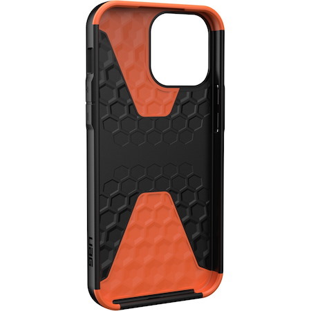 Urban Armor Gear Civilian Rugged Case for Apple iPhone 13 Pro Max Smartphone - Hexagon pattern - Black