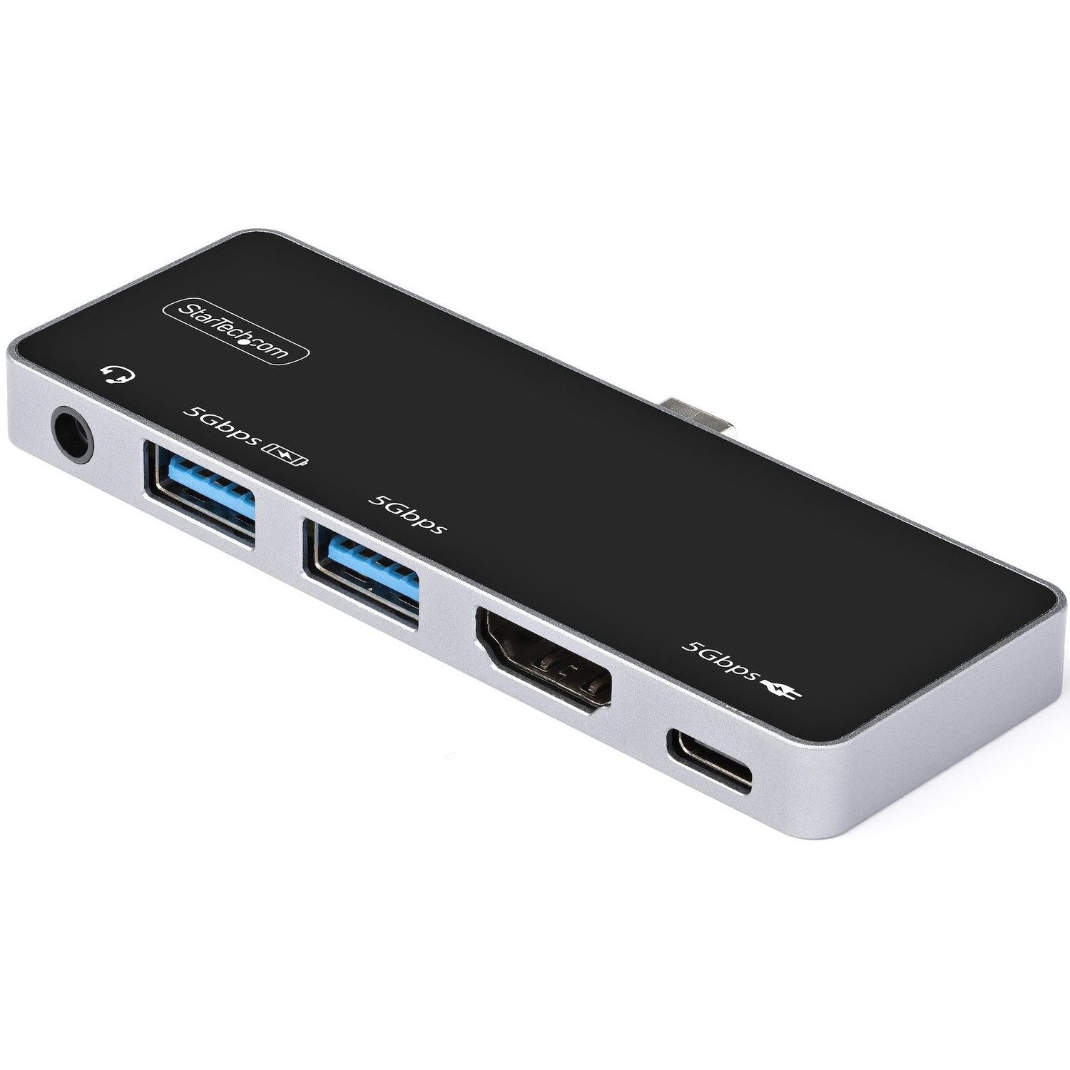 StarTech.com USB C Multiport Adapter, USB-C to 4K 60Hz HDMI, 100W PD Pass-Through, 3xUSB, Audio, USB-C Mini Dock, Portable USB Type-C Dock