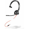 Poly Blackwire 3315 Wired Over-the-head, On-ear Mono Headset - Black