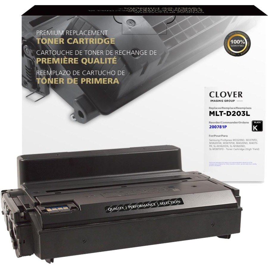 Clover Technologies Remanufactured High Yield Laser Toner Cartridge - Alternative for Samsung 203L, 203S (MLT-D203L, MLT-D203S, MLT-D203L/ELS, MLT-D203S/ELS, MLT-L203L) - Black Pack