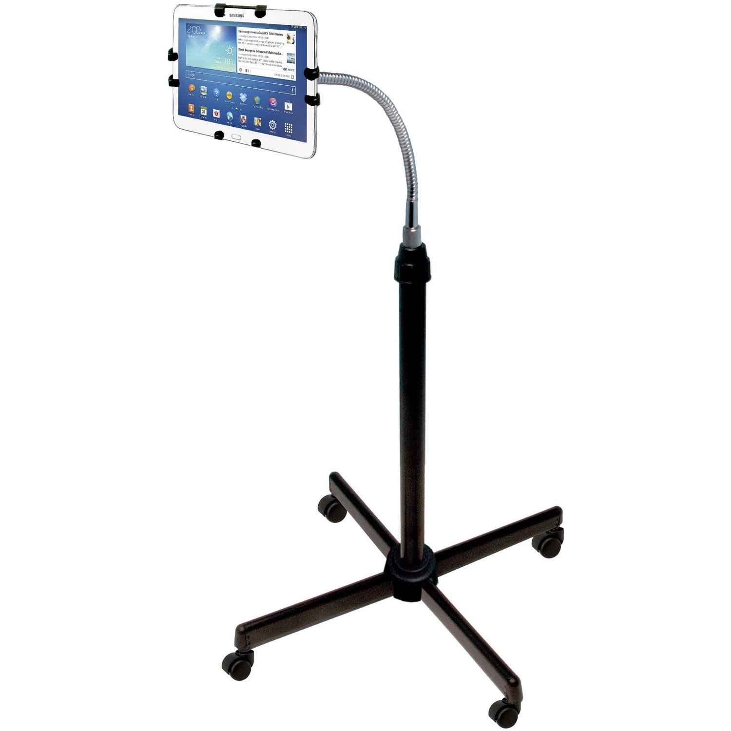 CTA Universal Height-Adjustable Gooseneck Floor Stand for Tablets