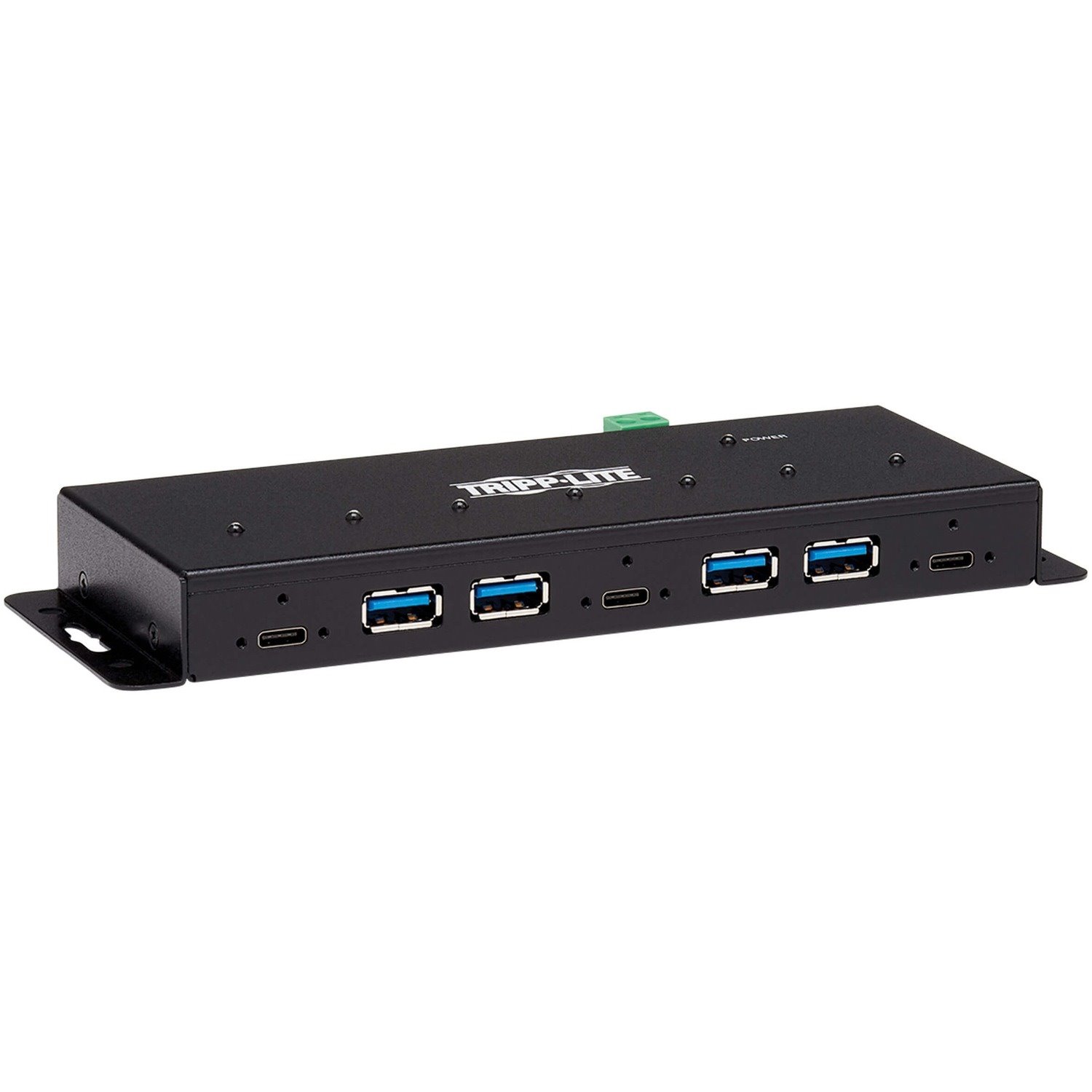 Eaton Tripp Lite Series Industrial 7-Port USB-C Hub, USB 3.x Gen 2 (10Gbps), 4x USB-A & 3x USB-C Ports, 15Kv ESD Immunity, 2Kv Surge
