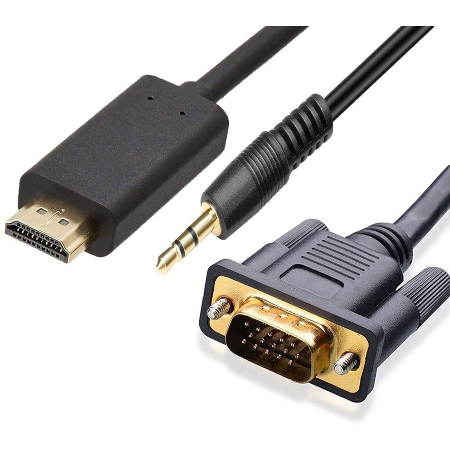 4XEM 3 ft HDMI to VGA with 3.5mm Audio