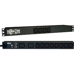 Tripp Lite by Eaton 1.9-3.8kW Single-Phase 120-240V Basic PDU, 14 Outlets (12 C13 & 2 C19), C20 with 5 Adapters, 10 ft. (3.05 m) Cord, 1U Rack-Mount