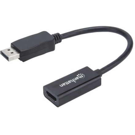 DisplayPort 1.1 to HDMI Adapter Cable, 1080p@60Hz, Male to Female, Black, DP With Latch, Not Bi-Directional, Three Year Warranty, Polybag