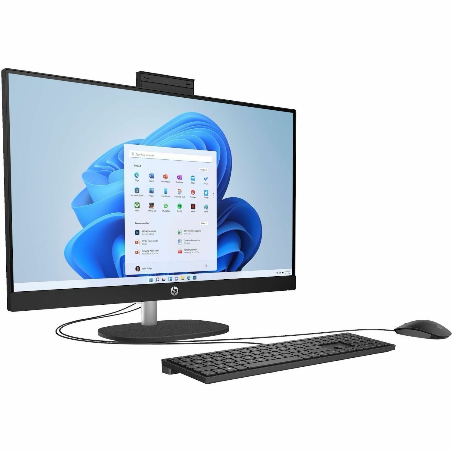 HP 27-cr0000a 27-cr0016 All-in-One Computer - AMD Ryzen 5 7520U - 8 GB - 512 GB SSD - 27" Full HD - Desktop - Shell White - Refurbished