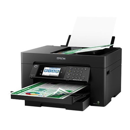Epson WorkForce Pro WF-7820 Inkjet Multifunction Printer-Color-Copier/Fax/Scanner-4800x2400 dpi Print-Automatic Duplex Print-50000 Pages-250 sheets Input-1200 dpi Optical Scan-Color Fax-Wireless LAN-Epson Connect-Android Printing-Mopria