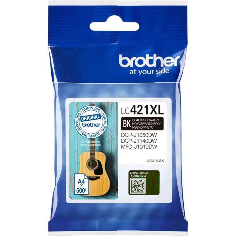 Brother LC421XLBK Original High Yield Inkjet Ink Cartridge - Black - 1 Pack