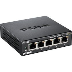 D-Link DGS-105 5 Ports Ethernet Switch - Gigabit Ethernet, Fast Ethernet - 10/100/1000Base-T