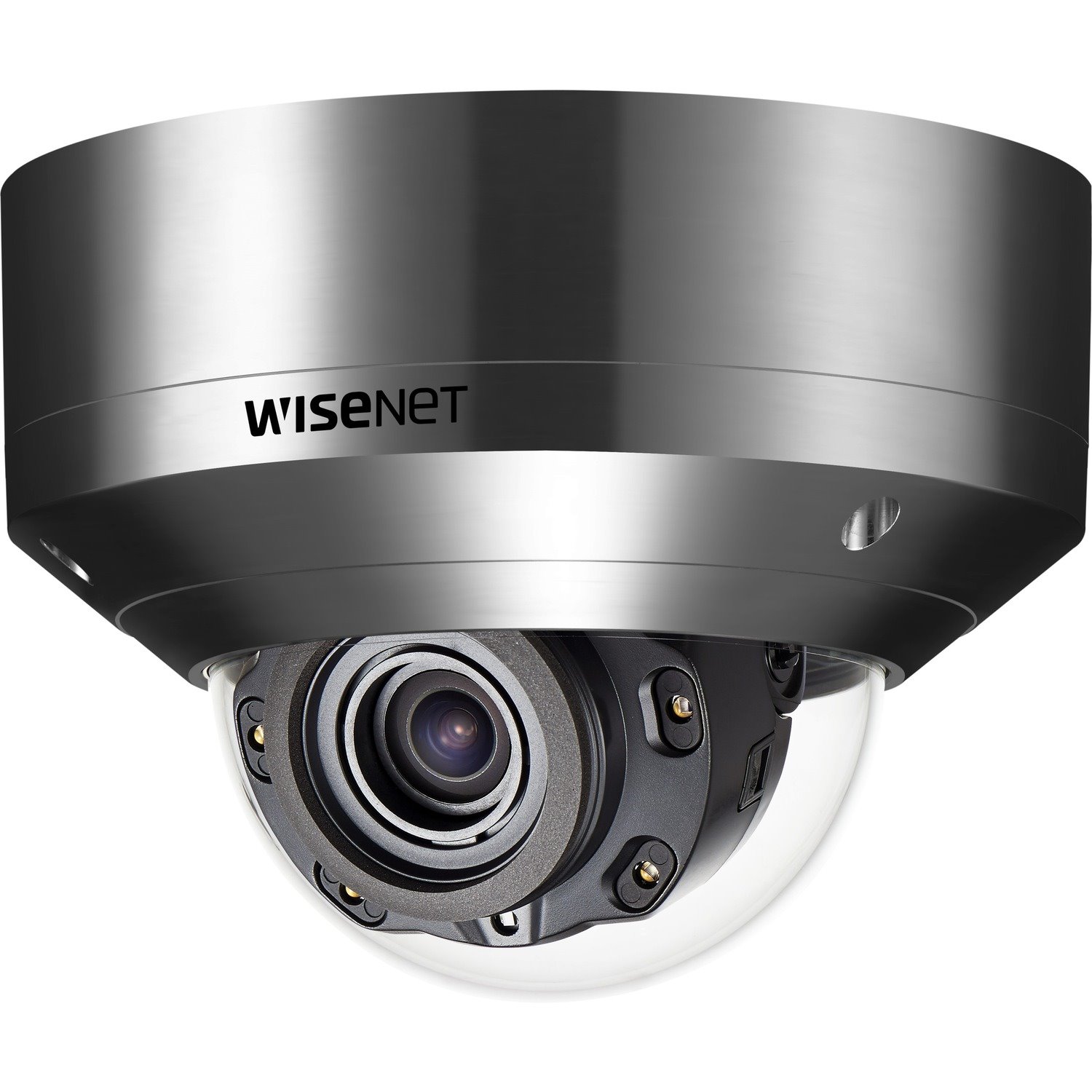 Wisenet XNV-8080RSA 5 Megapixel HD Network Camera - Color, Monochrome - Dome - Silver