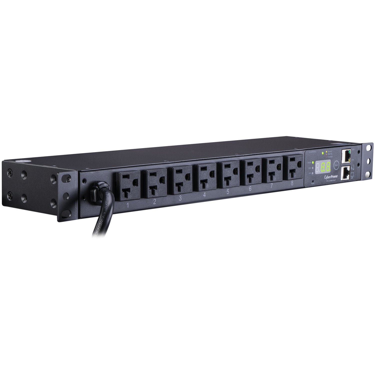 CyberPower Monitored PDU RM 1U PDU20M8FNET 20A 8-Outlet