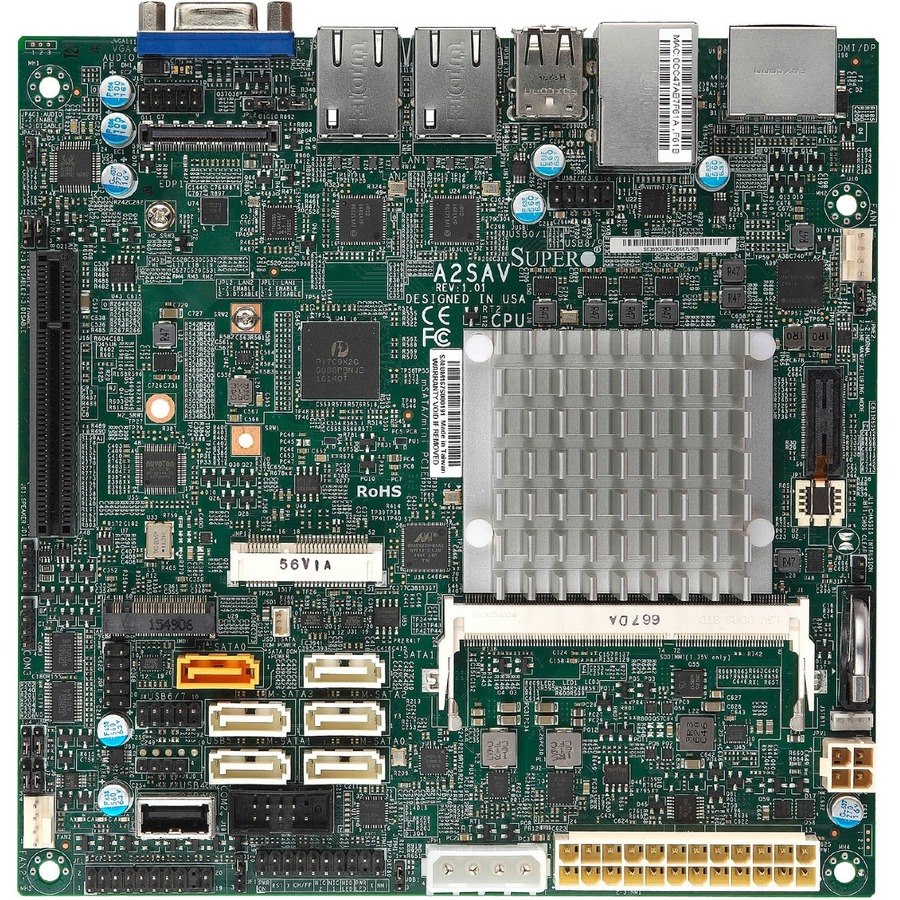 Supermicro A2SAV-L Server Motherboard - Intel Chipset - Socket BGA-1296 - Mini ITX