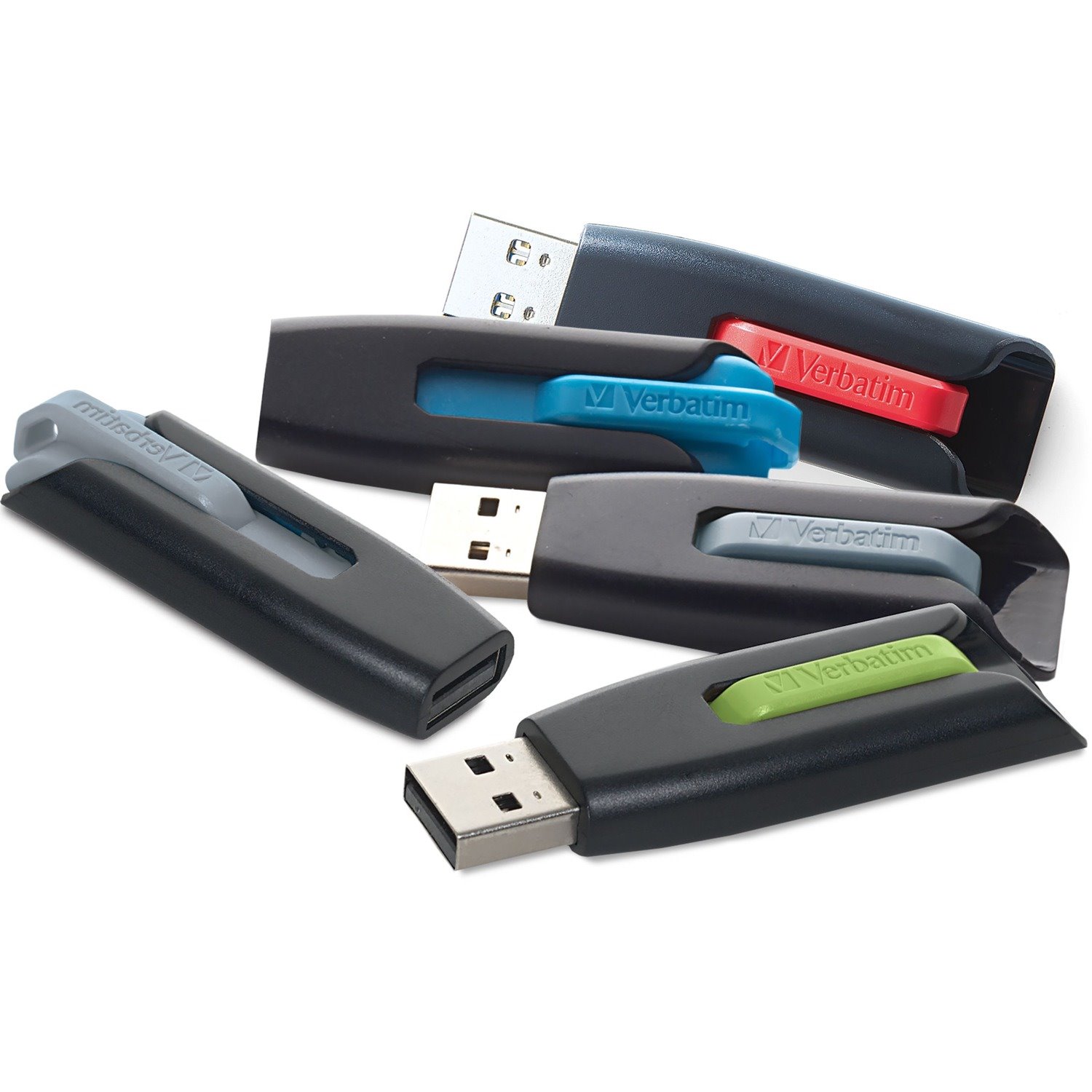 32GB Store 'n' Go&reg; V3 USB 3.2 Gen 1 Flash Drive - 5pk - Assorted