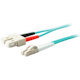 AddOn 1m LC (Male) to SC (Male) Aqua OM4 Duplex Fiber OFNR (Riser-Rated) Patch Cable