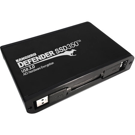 Kanguru Defender SSD350 4 TB FIPS 140-2 Certified - Hardware Encrypted Solid State Drive - 2.5" External - SATA (SATA/600) - Matte Black - TAA Compliant