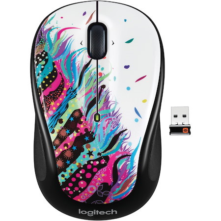 Logitech M325 Wireless Mouse, 2.4 GHz with USB Unifying Receiver, 1000 DPI Optical Tracking, 18-Month Life Battery, PC / Mac / Laptop / Chromebook (Celebration Black)