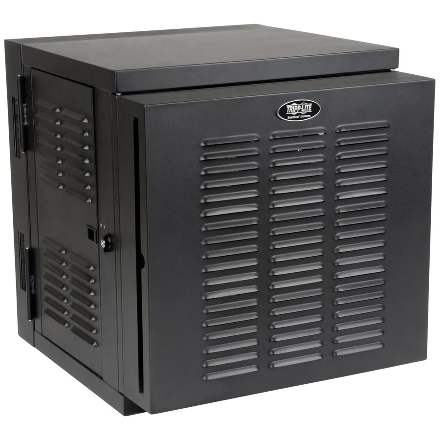 Eaton Tripp Lite Series SmartRack 12U Switch-Depth Wall-Mount Small Rack Enclosure for Harsh Environments, Hinged Back