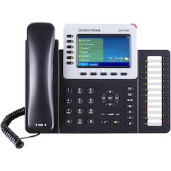Grandstream GXP2160 IP Phone - Corded/Cordless - Corded - Bluetooth - Desktop, Wall Mountable - Black
