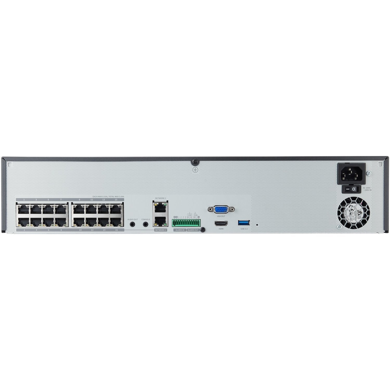 Wisenet XRN-1620SB1 16 Channel Wired Video Surveillance Station 4 TB HDD