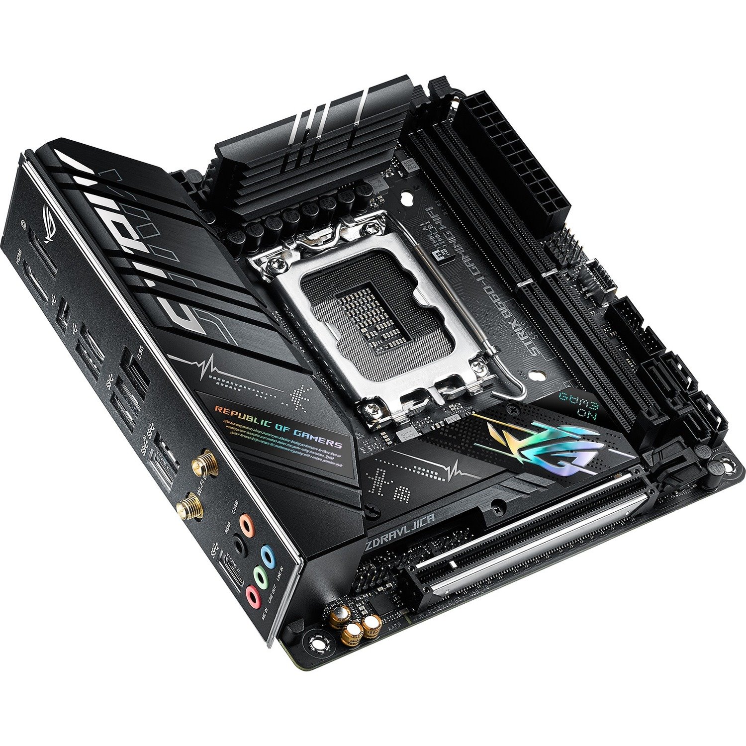Asus ROG Strix B660-I GAMING WIFI Gaming Desktop Motherboard - Intel Chipset - Socket LGA-1700 - Intel Optane Memory Ready - Mini ITX