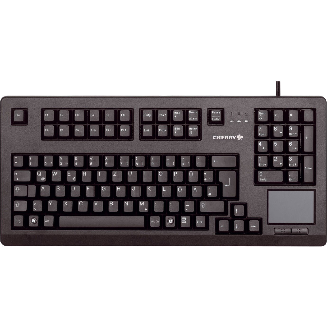 CHERRY TouchBoard G80-11900 Keyboard - Cable Connectivity - USB 2.0 Interface - TouchPad - French - AZERTY Layout - Black