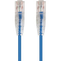 Monoprice SlimRun Cat6 28AWG UTP Ethernet Network Cable, 20ft Blue