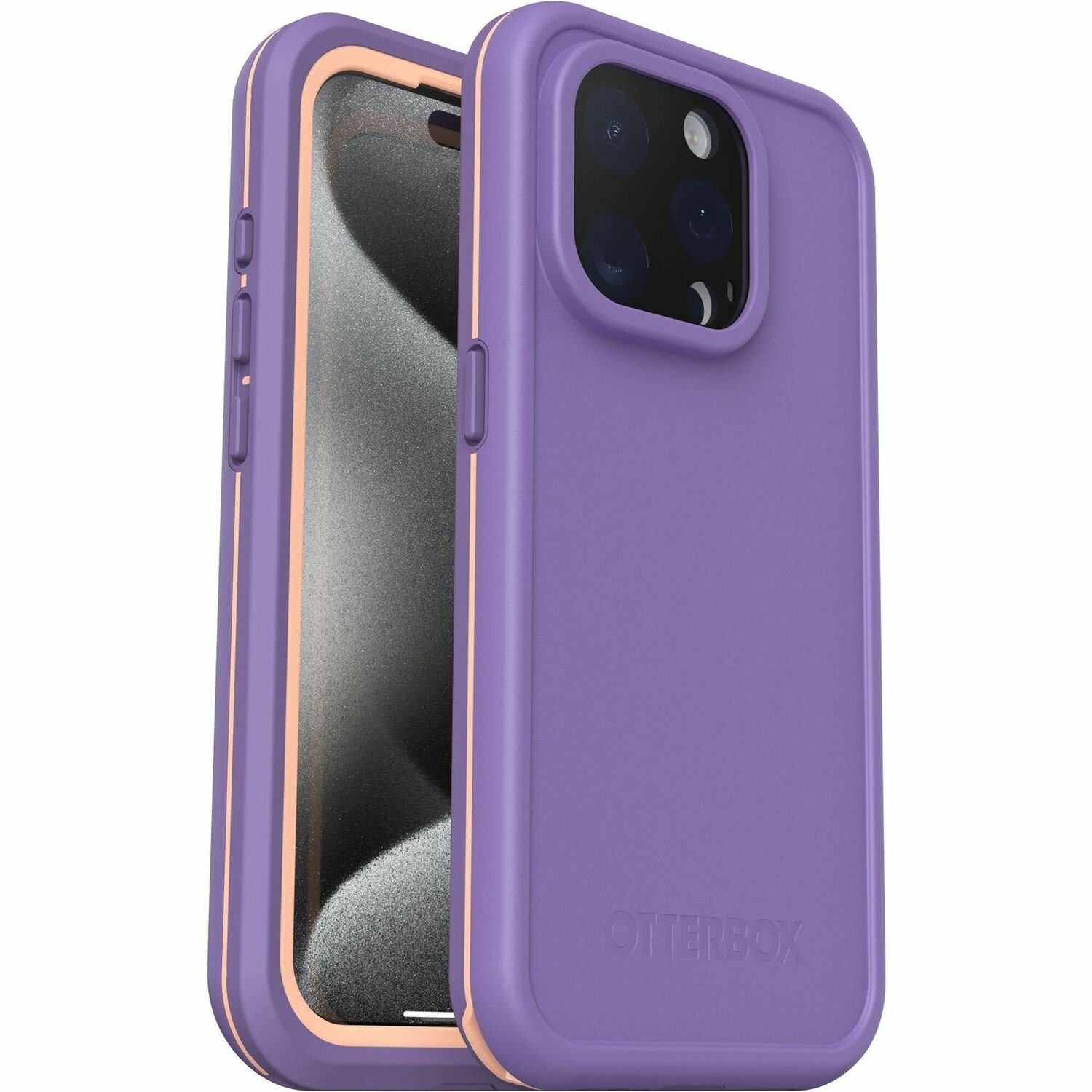 OtterBox FR&#274; Case for Apple iPhone 15 Pro Smartphone - Rule of Plum (Purple)