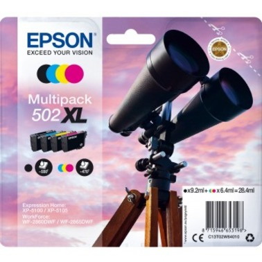 Epson 502XL Original High Yield Inkjet Ink Cartridge - Multi-pack - Black, Yellow, Cyan, Magenta - 4 Pack