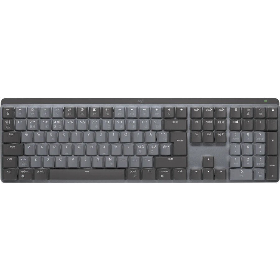 Logitech MX Mechanical Keyboard - Wireless Connectivity - English (US) - QWERTY Layout - Graphite Grey