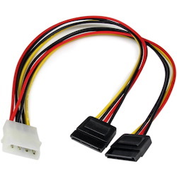StarTech.com 30,5cm LP4 to 2x SATA Power Y Cable Adapter - Molex to to Dual SATA Power Adapter Splitter
