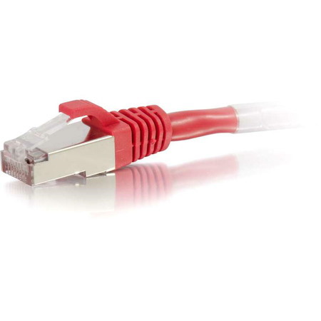 C2G-35ft Cat6 Snagless Shielded (STP) Network Patch Cable - Red