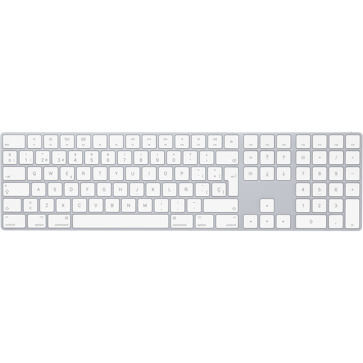 Apple Magic Keyboard - Wireless Connectivity - Spanish - Silver, White