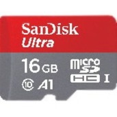 SanDisk Ultra 16 GB Class 10/UHS-I (U1) microSDHC - 1 Pack