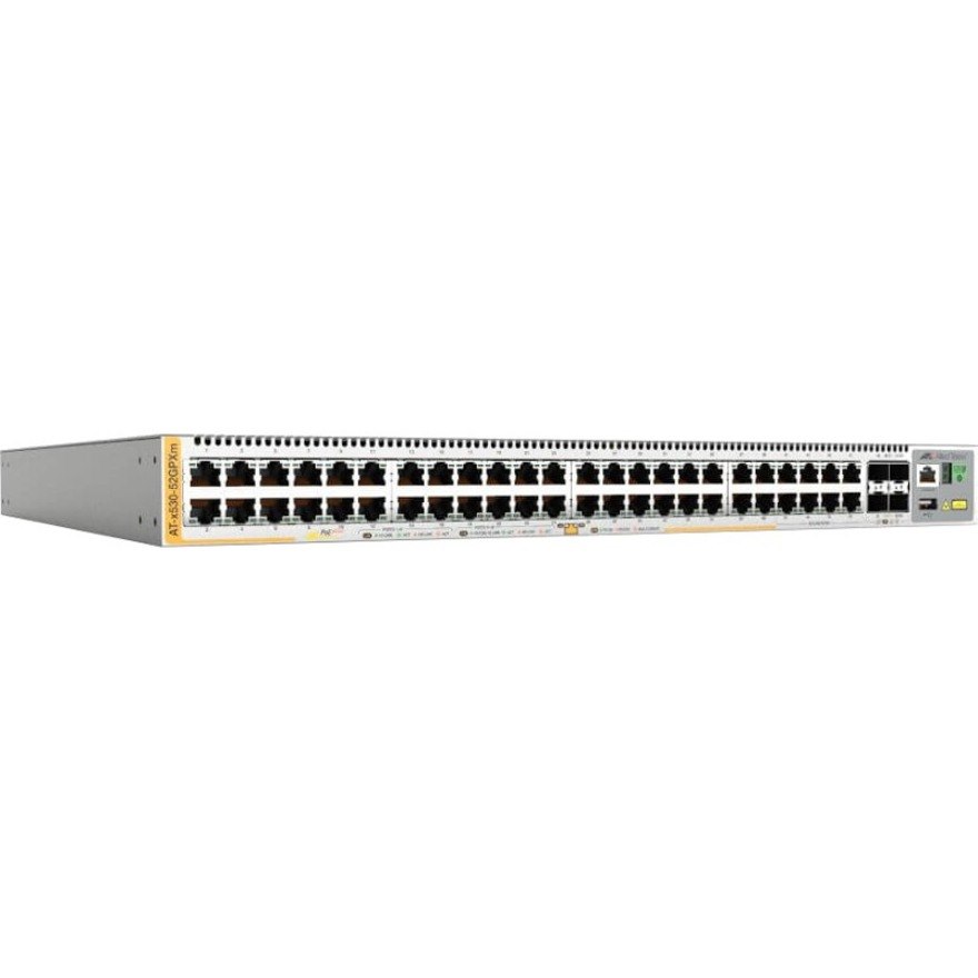 Allied Telesis x530 x530-52GPXm 48 Ports Layer 3 Switch - Gigabit Ethernet, 5 Gigabit Ethernet, 10 Gigabit Ethernet - 10/100/1000Base-T, 5GBase-T, 10GBase-X