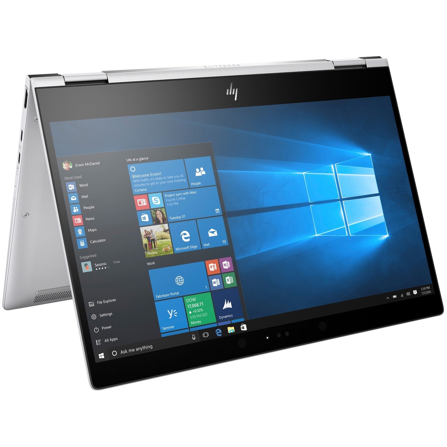 HP EliteBook x360 1020 G2 12.5" Touchscreen Convertible 2 in 1 Notebook - 1920 x 1080 - Intel Core i5 7th Gen i5-7300U Dual-core (2 Core) 2.60 GHz - 8 GB Total RAM - 256 GB SSD