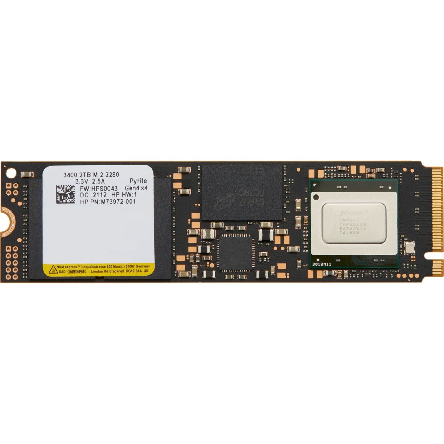 HP 2 TB Solid State Drive - M.2 Internal - PCI Express NVMe (PCI Express NVMe 4.0 x4)