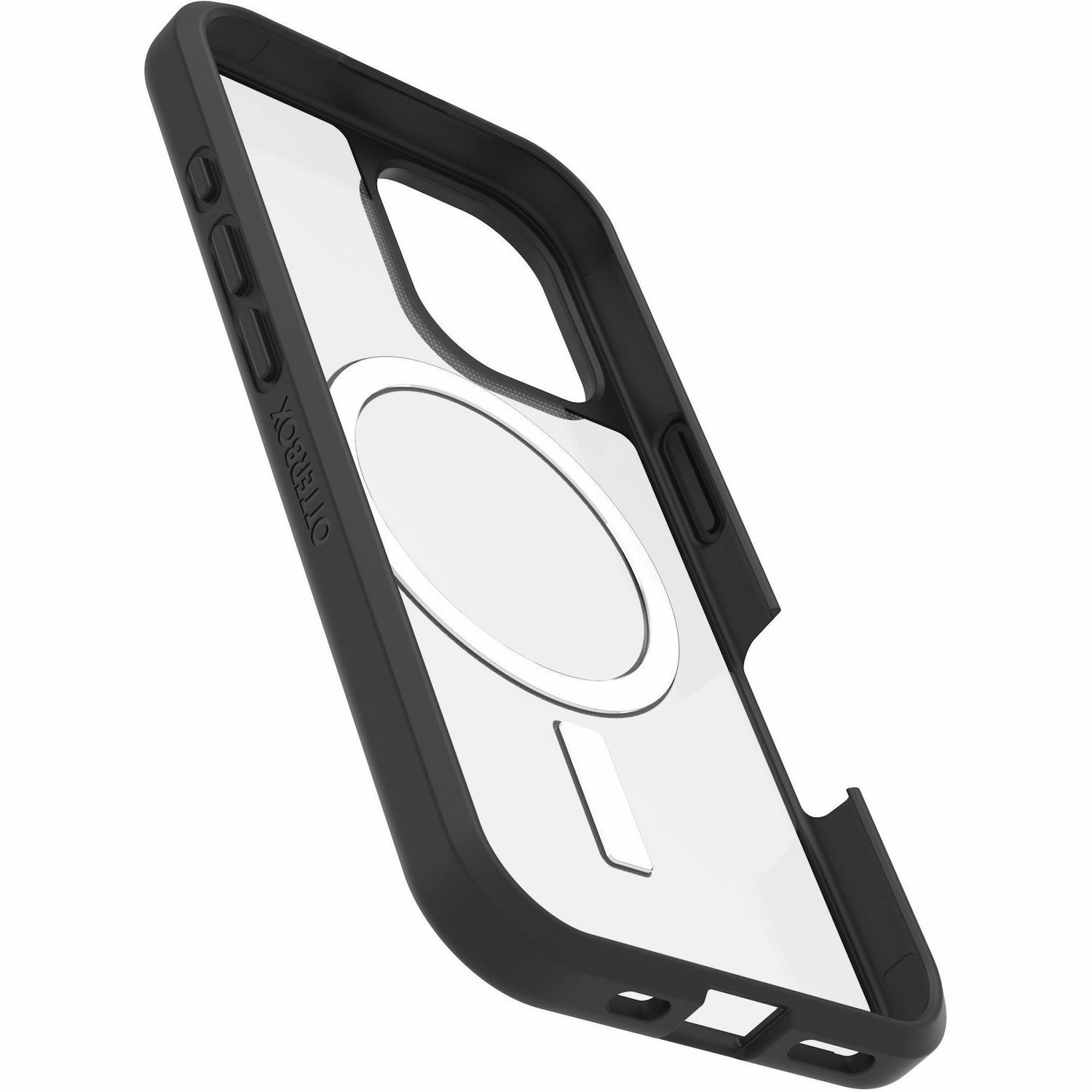 OtterBox React Case for Apple iPhone 16 Smartphone - Black Crystal (Clear/Black) - 1 Pack - Retail