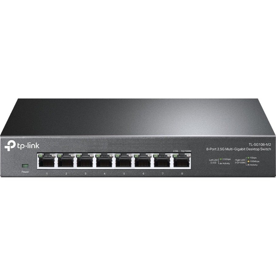 TP-Link TL-SG108-M2 8 Ports Ethernet Switch - 2.5 Gigabit Ethernet - 2.5GBase-T