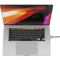 Ledge Lock Adapter for MacBook Pro 16" (2019) with Keyed Cable Lock Silver
