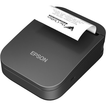 Epson TM-P80II-831 Mobile Direct Thermal Printer - Monochrome - Portable - Receipt Print - Wireless LAN - Battery Included - With Cutter - Black
