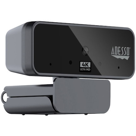 Adesso CyberTrack H6 4K Ultra HD Webcam - 8 Megapixel - 30 fps - USB 2.0 - Fixed Focus - Tripod mount - Privacy shutter