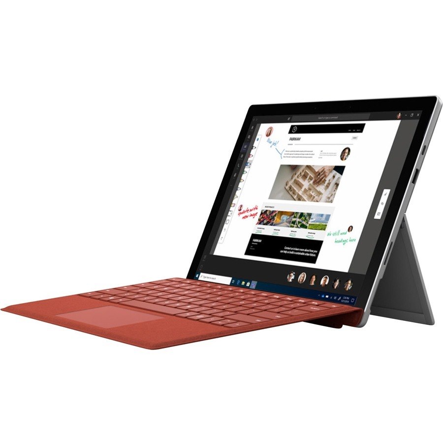 Microsoft Signature Type Cover Keyboard/Cover Case Microsoft Surface Pro (5th Gen), Surface Pro 3, Surface Pro 4, Surface Pro 6, Surface Pro 7 Tablet - Poppy Red